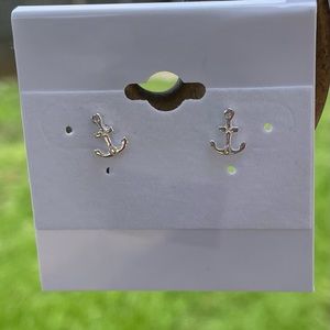Sterling Silver Anchor Earrings